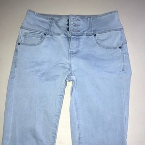 High waisted skinny jeans